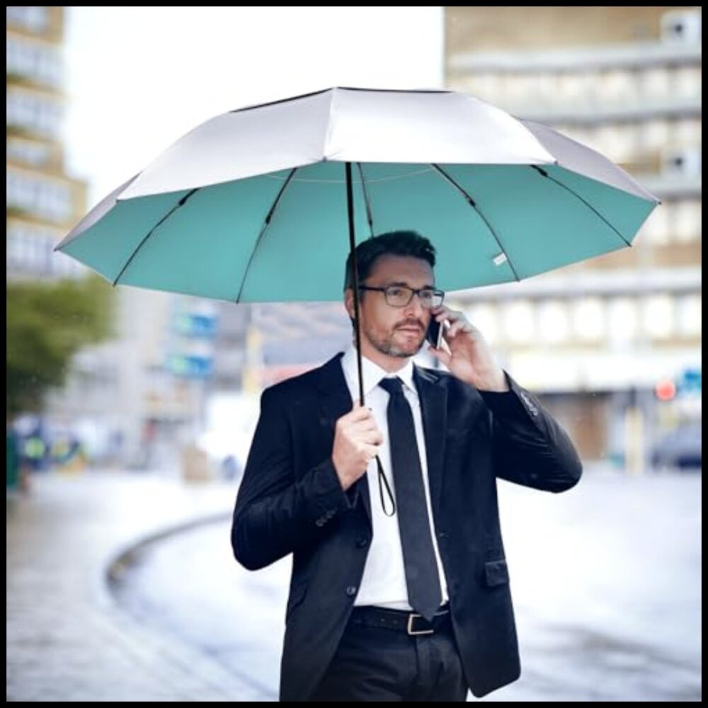 Compact Reverse Travel Umbrella Windproof Uv Prot… - image 6